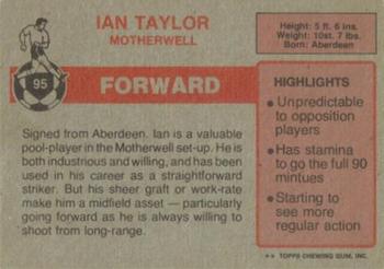 1976-77 Topps Footballers (Scottish, Red backs) #95 Ian Taylor Back