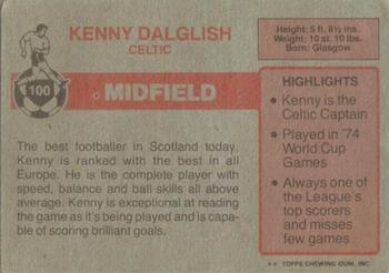 1976-77 Topps Footballers (Scottish, Red backs) #100 Kenny Dalglish Back