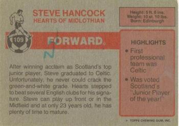 1976-77 Topps Footballers (Scottish, Red backs) #109 Steve Hancock Back