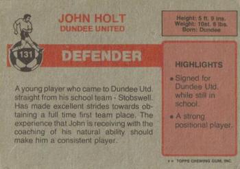 1976-77 Topps Footballers (Scottish, Red backs) #131 John Holt Back
