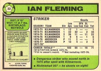 1978-79 Topps Footballers (Scottish, Green backs) #32 Ian Fleming Back