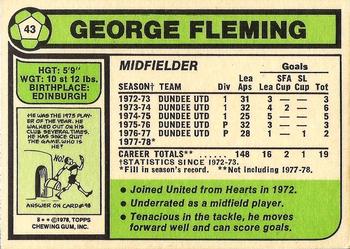 1978-79 Topps Footballers (Scottish, Green backs) #43 George Fleming Back