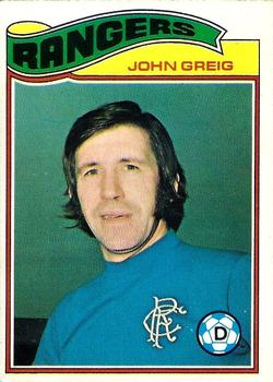 1978-79 Topps Footballers (Scottish, Green backs) #75 John Greig Front