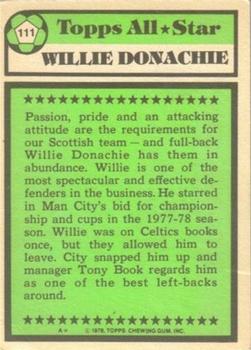 1978-79 Topps Footballers (Scottish, Green backs) #111 Willie Donachie Back