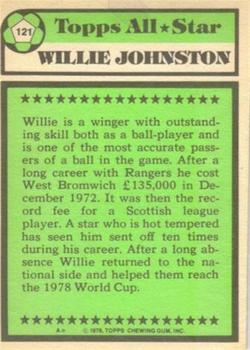 1978-79 Topps Footballers (Scottish, Green backs) #121 Willie Johnston Back