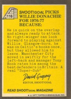 1977-78 Topps Footballers (Scottish, Yellow backs) #116 Willie Donachie Back