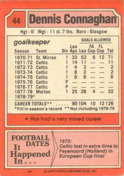 1979-80 Topps Footballers (Scottish, Red backs) #44 Denis Connaghan Back