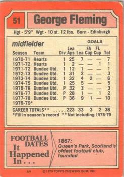 1979-80 Topps Footballers (Scottish, Red backs) #51 George Fleming Back