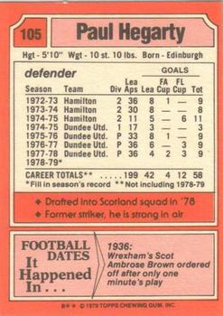 1979-80 Topps Footballers (Scottish, Red backs) #105 Paul Hegarty Back
