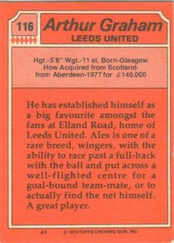1979-80 Topps Footballers (Scottish, Red backs) #116 Arthur Graham Back