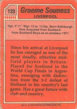 1979-80 Topps Footballers (Scottish, Red backs) #123 Graeme Souness Back