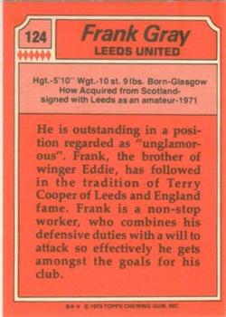 1979-80 Topps Footballers (Scottish, Red backs) #124 Frank Gray Back