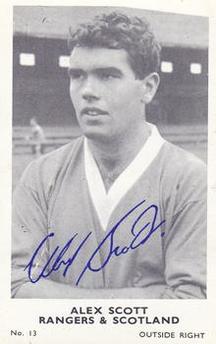 1962-63 A&BC Footballers (Scottish) #13 Alex Scott Front