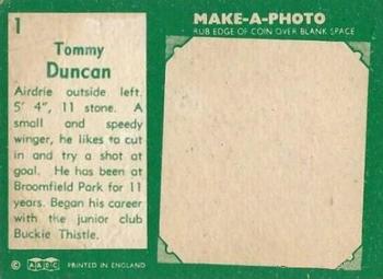 1963-64 A&BC Footballers (Scottish) #1 Tommy Duncan Back
