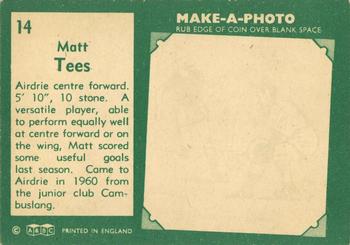 1963-64 A&BC Footballers (Scottish) #14 Matt Tees Back
