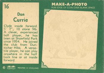 1963-64 A&BC Footballers (Scottish) #16 Dan Currie Back