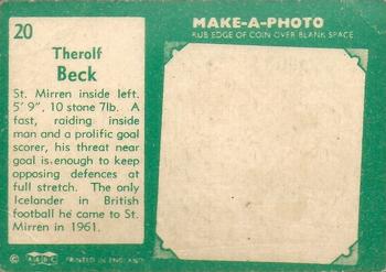 1963-64 A&BC Footballers (Scottish) #20 Theorolf Beck Back