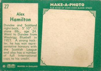 1963-64 A&BC Footballers (Scottish) #27 Alex Hamilton Back
