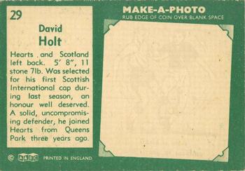 1963-64 A&BC Footballers (Scottish) #29 David Holt Back