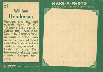 1963-64 A&BC Footballers (Scottish) #31 William Henderson Back