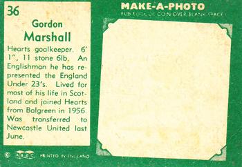 1963-64 A&BC Footballers (Scottish) #36 Gordon Marshall Back