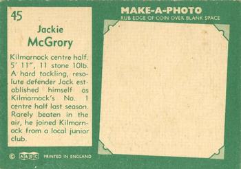 1963-64 A&BC Footballers (Scottish) #45 Jackie McGrory Back