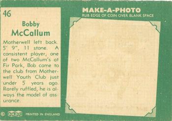 1963-64 A&BC Footballers (Scottish) #46 Bobby McCallum Back