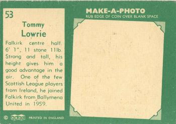 1963-64 A&BC Footballers (Scottish) #53 Tommy Lowry Back