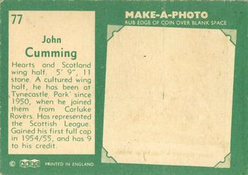 1963-64 A&BC Footballers (Scottish) #77 John Cumming Back