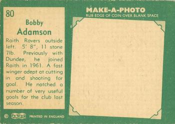 1963-64 A&BC Footballers (Scottish) #80 Bobby Adamson Back