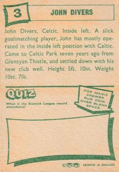 1964-65 A&BC Footballers (Scottish, Green backs) #3 John Divers Back