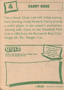 1964-65 A&BC Footballers (Scottish, Green backs) #4 Harry Hood Back