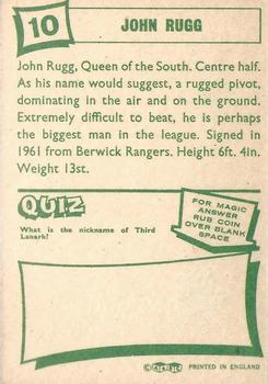 1964-65 A&BC Footballers (Scottish, Green backs) #10 John Rugg Back