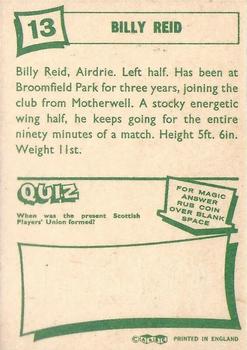 1964-65 A&BC Footballers (Scottish, Green backs) #13 Billy Reid Back