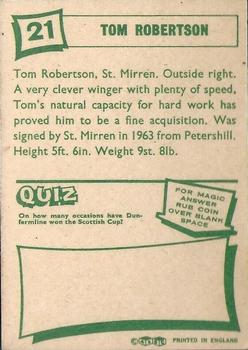 1964-65 A&BC Footballers (Scottish, Green backs) #21 Tom Robertson Back