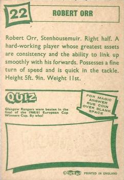 1964-65 A&BC Footballers (Scottish, Green backs) #22 Robert Orr Back