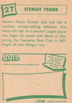 1964-65 A&BC Footballers (Scottish, Green backs) #27 Stewart Fraser Back
