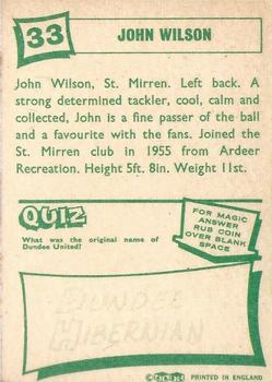 1964-65 A&BC Footballers (Scottish, Green backs) #33 John Wilson Back