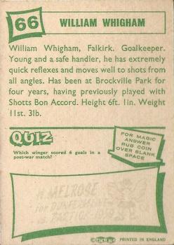 1964-65 A&BC Footballers (Scottish, Green backs) #66 William Whigham Back