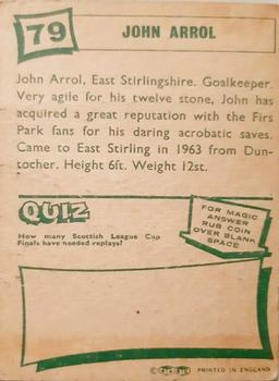 1964-65 A&BC Footballers (Scottish, Green backs) #79 John Arrol Back