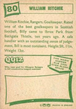 1964-65 A&BC Footballers (Scottish, Green backs) #80 William Ritchie Back