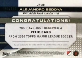 2020 Topps MLS - Jumbo Relics #JR-AB Alejandro Bedoya Back