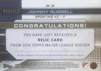 2020 Topps MLS - Jumbo Relics #JR-JR Johnny Russell Back