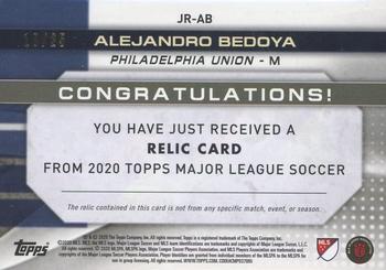 2020 Topps MLS - Jumbo Relics Orange #JR-AB Alejandro Bedoya Back