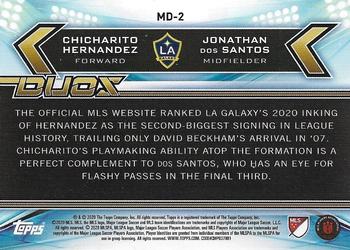 2020 Topps MLS - Duos #MD-2 Chicharito Hernandez / Jonathan dos Santos Back