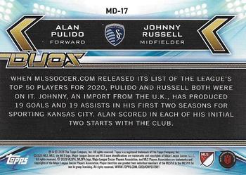 2020 Topps MLS - Duos #MD-17 Alan Pulido / Johnny Russell Back