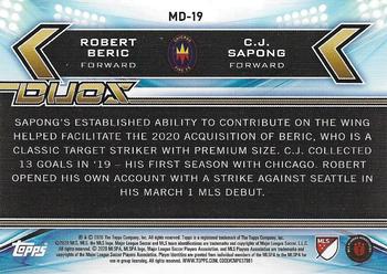 2020 Topps MLS - Duos #MD-19 Robert Beric / C.J. Sapong Back