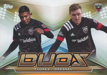 2020 Topps MLS - Duos Orange #MD-9 Edison Flores / Julian Gressel Front