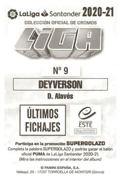2020-21 Panini LaLiga Santander Este Stickers - Últimos Fichajes #9 Deyverson Silva Back