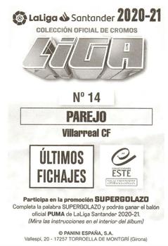 2020-21 Panini LaLiga Santander Este Stickers - Últimos Fichajes #14 Daniel Parejo Back